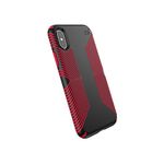 Speck iPhone X Case, Protective Grip Ultra Thin Slim Hardshell Anti Scratch Presidio Cover Case - Red/Black