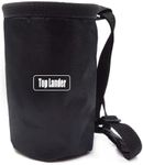 Top Lander Rock Climbing Chalk Bag with Belt and Zipper Pocket for Fitness Gym Weight Lifting Hunting Bouldering Magnesium Sack (Black(19x11.5cm))