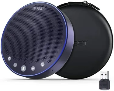 EMEET Bluetooth Speakerphone M3, Zoom Certified 4 AI Mics 360°Voice Pickup 18H Talk Time Conference Speaker and Microphone, USB/Bluetooth Conference Speaker w/Daisy Chain for 20 People for Zoom Teams