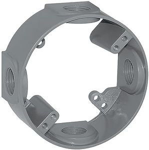 Sigma Engineered Solutions, Gray 14236 1/2-Inch 4 Hole Round Weatherproof Extension Ring