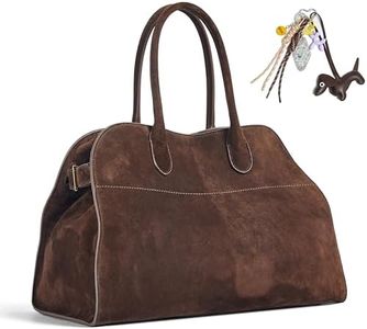 Skyelf Faux Suede Hobo Bag for Women, Handbag 17” Extra Large, Brown
