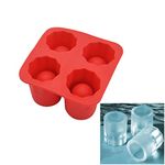 Amosfun 4 Cup Shape Silicone Shooter Ice Cube Glass Mold Maker Summer Cool Ice Mould Ice Cube Tray Decorations for Home