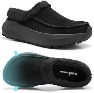 Wide Men's Winter Slippers, Orthotic Slip‑On Shoes for High Instep 11