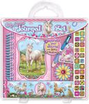 Mad Ally Unicorn Sketch Book Journal Set for Kids | Cute 3D-Stickers | 4-Polour Pen | Bookmarks | Fun Stickers | Ideal for Girls Birthday Presents, Kid's Art | Spark Imagination with a Fun Design