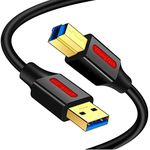 Yeung Qee USB 3.0 Cable A Male to B Male 12 ft,Superspeed USB 3.0 Type A to B Male Cable Compatible with Printers,Docking Station,External Hard Drivers,Scanner,USB Hub and More Devices (12FT/4M)