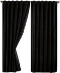 Absolute Zero 63-Inch Velvet Blackout Home Theater Curtain Panel, Black