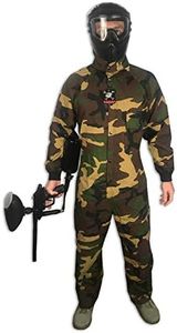 Maddog Tactical Paintball Rip Stop Coverall Jumpsuit - Woodland Camo - Small