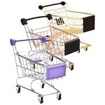 Kisangel 3pcs Mini Shopping Cart Mi
