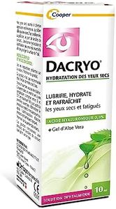 DACRYO® - Hydratation des yeux secs - Yeux secs & fatigués - Solution ophtalmique - Acide Hyaluronique et gel d'aloe vera - Flacon - 10ml