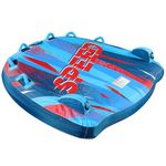 Sunrio Speed Towable Tubes for Boating 1-3 Riders Inflatable Water Sport Towable Tube for Boat to Pull Behind Heavy Duty Nylon Cover with Zipper, Bolster Fins, Safety Air Valve, Padded Handle