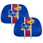 NCAA Kansas Jayhawks Full-Print Head Rest Covers, 2-Pack