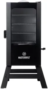 Masterbuilt® 30-inch Digital Electric Vertical BBQ Smoker with Leg Kit, Side Wood Chip Loader and 710 Cooking Square Inches in Black, Model MB20070421