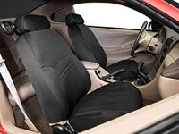 Alterum Neoprene Front Seat Covers; Black Compatible with 99-04 Mustang Coupe