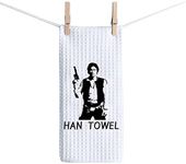 ZJXHPO Movie Inspired Towel Gift Han Towel Waffle Absorbent Towel Dishes Towel Tea Towel Dishcloth for Kitchen Decor Housewarming Gift (C-Han Towel)