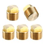 Mtsooning 5PCS Boat Drain Plug,1/2 inch NPT Solid Brass Boat Drain Plug boat parts,Fits Most Boat Hulls