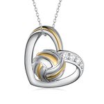 Volleyball Necklace 925 Sterling Sliver Heart Sports Lovers Necklace Volleyball Sport Jewelry Gifts for Daughter Girls Women Sports Fans