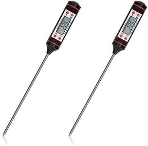 kwmobile 2x Thermomètre à Viande - Sonde de Cuisine Alimentaire pour Cuisson Précise Pâtisserie Liquide - Thermo-sonde Température sur Écran LCD