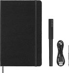 Moleskine Smart Writing Set, Smart Notebook with Smart Pen Included, Moleskine Smart Notebook, Digital Notebook with Lined Pages, Large, 13x21 cm, Black