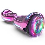 HOVERSTAR Hoverboard All New Version-HS2.0, Chrome Color & Coating Skins Two Wheels Self-Balancing Scooter with Wireless Speaker Playing Music & Led Wheels Flashing Lights