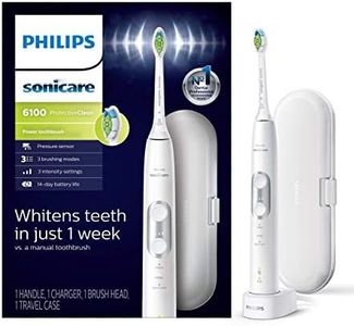 Philips Sonicare ProtectiveClean 6100 Rechargeable Electric Power Toothbrush, White, HX6877/21