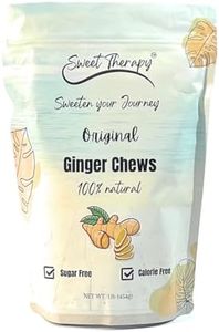 Sweet Therapy Delicious Ginger Chews Sugar Free - Sugar free ginger candy - Sugar free Candy -Sugar free snacks -Zero sugar candy - Zero calorie candy