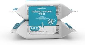 Amazon Basics Hydrating Makeup Remover Wipes, 50 wipes (Pack of 2)