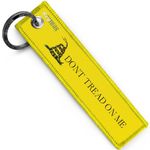 KEYTAILS Keychains, Premium Quality Key Tag for Cars, Trucks, Backpack, EDC Gadsden Flag [Don't Tread On Me]