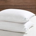 downluxe Down Alternative King Size Pillows (2 Pack) - 100% Breathable Cotton Cover, Hotel Collection Soft Bed Pillows for Sleeping, 20 X 36