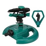 WISDOMWELL Garden Sprinkler Pulsating Long Range Lawn Impact Sprinkler Head With 1/2" Provide 360 ° watering Of Your Garden、farm、nursery and more（2 Sprinkler Head）