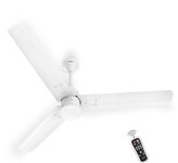 Polycab Silencio Mini 1200mm 5-Star Advanced BLDC, Remote Ceiling fan for home | High Air Delivery, 25 Speed Setting, Sleep Mode, Reverse Rotation, Free Installation | 3+1 Years Warranty 【Matt White】