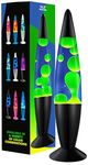 JAMBO 16" Beautiful Lamp- The Upgraded Motion Lamp- Blue with Yellow/Green Wax, Relaxing Liquid Lamp, Night Light Nightlight, Home Decor Living Room Office Bedroom Lamp for Adults Teens Kids Magma