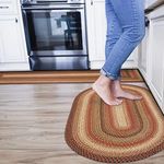 Homespice Decor - 20 x 30 Oval Gingerbread Jute Braided Rug