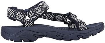 Colgo Women's Men's Sport Sandals Comfort Classic Athletic Hiking Sandals with Arch Support Outdoor Wading Beach Water Shoes (7 M US, Black02-Men)