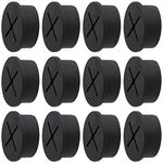 Cable Cord Grommet 1 Inch Flexible Wire Rubber Grommets for Desk and Other Furnitures Wire Hole Cover Cable Management Wire Organizer Cable Pass Through(12 Pack)
