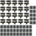 Antrader 40Pcs Mini Box Hinges, 20 