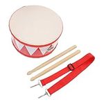 Beavorty Snare Drum 8inch for Toddler Students Beginners,1 Set of Children Snare Drum Performance Drum with Adjustable Strap Wooden DrumSticks Orff Percussion Instrument Early Learning Education Drum