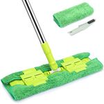 BYUNER Floor Mop Microfibre Mop 360 Rotating Dust Wet Mop Floor Cleaning with Aluminum Extended Handle 35 * 11 * 128 cm Microfiber Floor Mop Pads Cloth Scraper