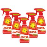 Khatnil Advanced Formula | 250 ML X 5 Bottles | Pack of 5 | Non Aerosol Spray for Crawling & Fly Bugs | Household Bugs Deterrent Spray | Indoor Outdoor Bug Control Spray | Fresh Fragrance