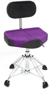 AKLOT Drum Throne with Backrest, Wide Drum Stool 18.8" for Stage Adult Gift
