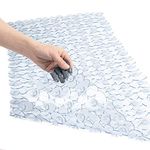 WELTRXE Anti-slip Bathtub Mat Pebbles Shower Mat Extra Large Anti-Bacterial Safety Bath Mat Suction Mat for Shower or Tub, Non-slip Bathroom Mat, 88 x 40CM, Clear