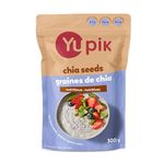 Yupik Raw Black Chia Seeds, 300 g, Gluten-Free, Kosher, Natural Plant-Based Seeds, Superfood, Source of Omega-3 and Magnesium, Rich in Fiber, Gels Easily