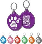 MYLUCKYTAG NFC & QR Code Smart Pet ID Tag Personalized Dog Cat Tag, Online Pet Profile, Pet Location Alert Email, Digital Pet Tag, Quiet Pet Tag, Durable Pet ID, Engraved Pet Tag