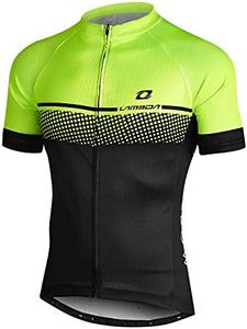 LAMEDA Cycling Jersey Mens Bicycle Clothing Short Sleeve Road Bike Shirts Reflective M Green