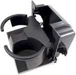 Rear Center Console Cup Holder Fits for Nissan Frontier Xterra Pathfinder 2005-2019 OE Replacement 96965-ZS00A, 96965-ZP00C, 96965-ZP00D- Rear Seat Center Console Cup Holder Insert(Black+ Light Gray)