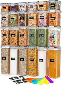stusgo 24 Pack Airtight Food Storage Containers Set - Cereal Storage Containers for Kitchen Storage & Organisation with Lids & BPA Free Pantry Storage Containers Organiser