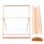 Weaving Loom Frame,70 x 50 cm Multi-Craft Large Lap Frame Looms Weaving Kit, DIY Weave Loom Set ,Adjustable Hand Weaving Knitting Loom Kits,for Weave Wall Hangings, Blankets, Pillow Covers, Scarves
