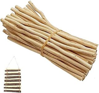 ZAHD Palos Artesanales Naturales Palos de Troncos de Madera de Madera para Manualidades Varillas Decorativas de Madera Natural Palitos - Longitud 20 cm Diámetro 0.5-1.2 cm 50Pcs (color madera) (A)