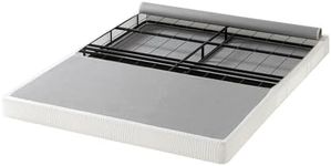 ZINUS 4 Inch Box Spring with Cover, No Assembly Mattress Foundation, Sturdy Metal Structure, Full, White