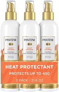 Pantene Pro-V Heat Protectant Spray, Thermal Heat Primer for Hair, Pack of 3, 21.6 oz total