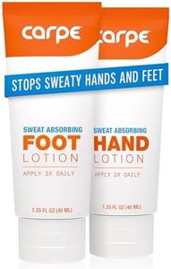 Carpe Antiperspirant Hand and Foot Lotion Package Deal (1 Hand and 1 Foot Tube - Save 17%), Stop Sweaty Hands and Sweaty, Smelly Feet, Dermatologist-Recommended, Most-Popular